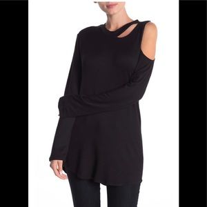 Go Couture Asymmetrical slash t-shirt